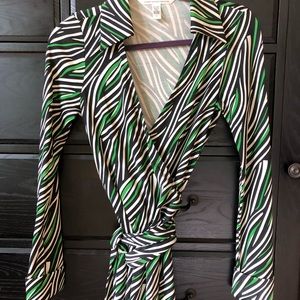 Diane Von Furstenberg Long Sleeve Wrap Dress